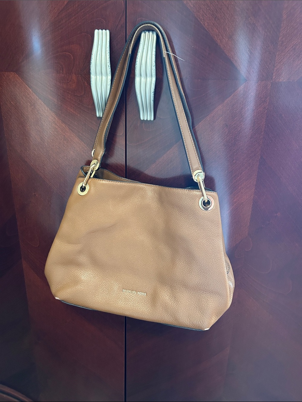 Michael Kors Caramel/Tan Pebbled Leather Shoulder Bag